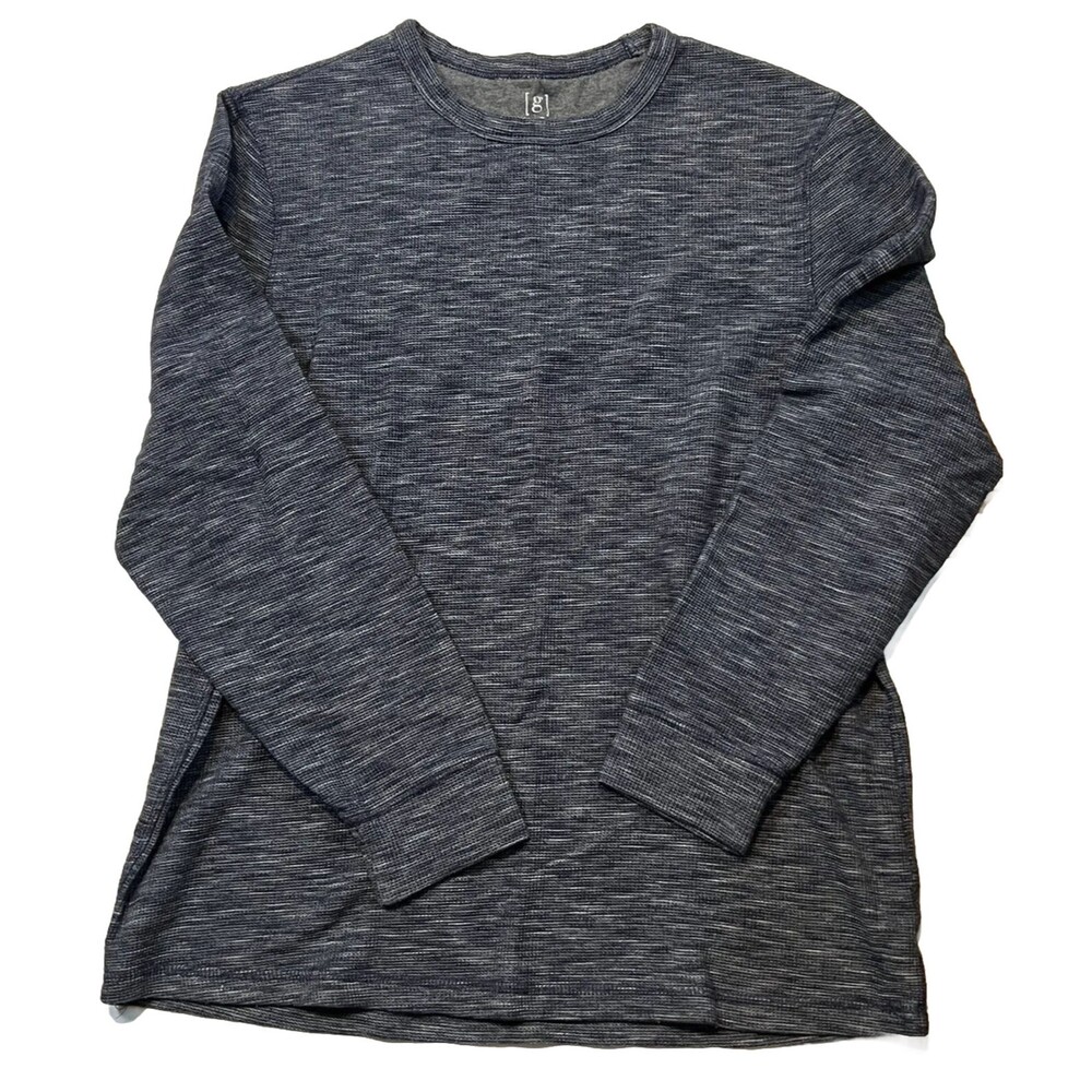 Mens George Blue Thermal Longsleeve Shirt Size Large